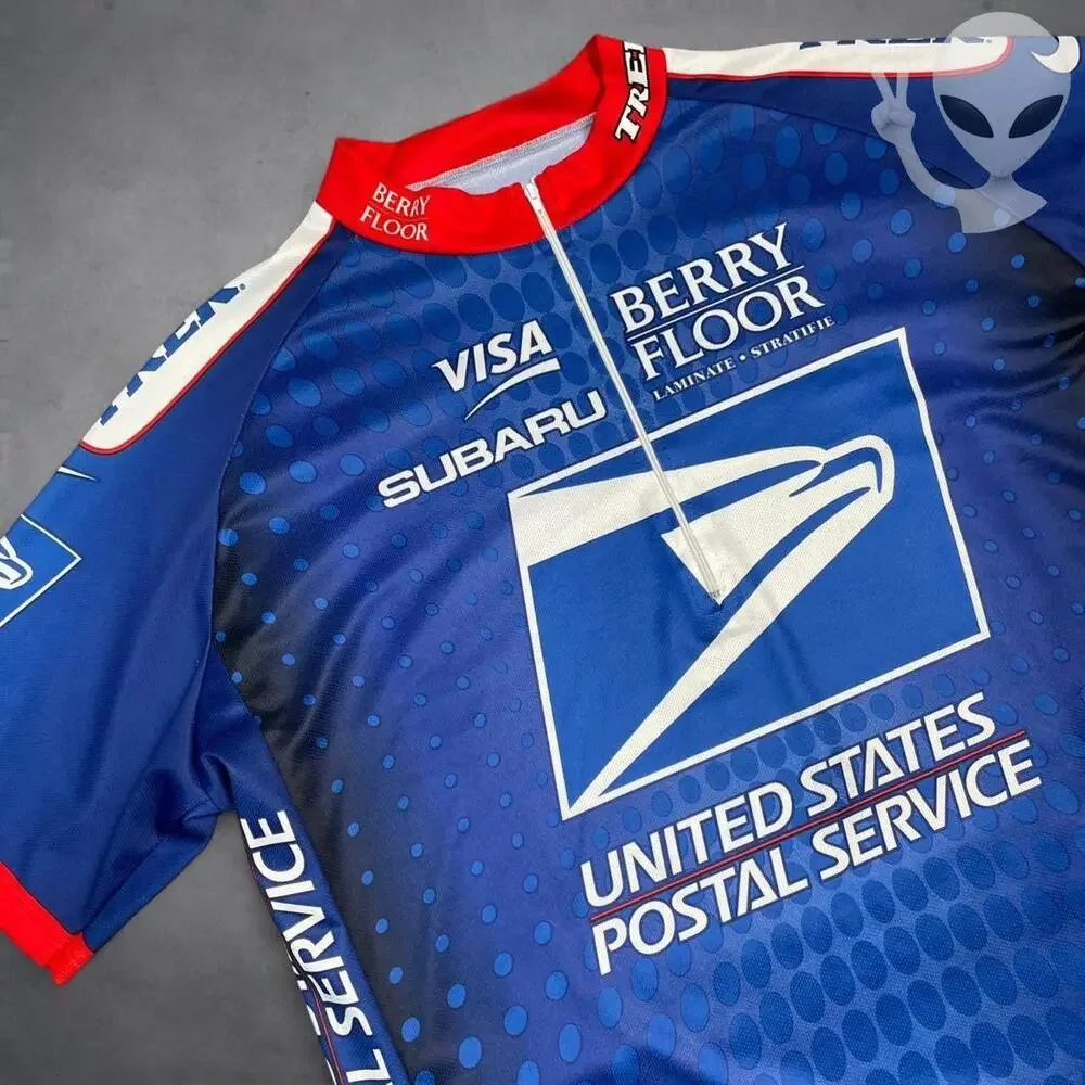Vintage Nike USPS Cycling Jersey Mens 2XL Pro Team Subaru Visa United States - Picture 2 of 7